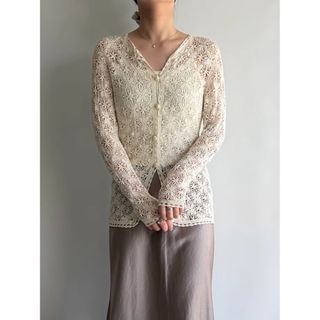 white lace cardigan