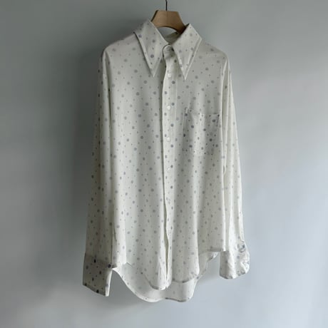 Light blue dot sheer shirt