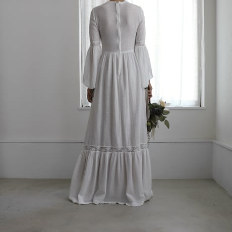 【RENTAL】Gauze cotton tiered dress (BD2202)