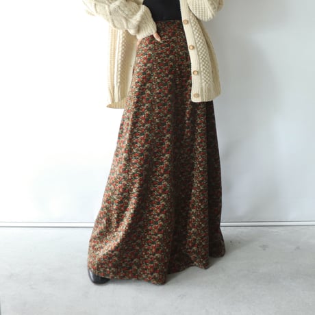 Vintage flower maxi skirt