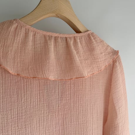 Sheer frill blouse