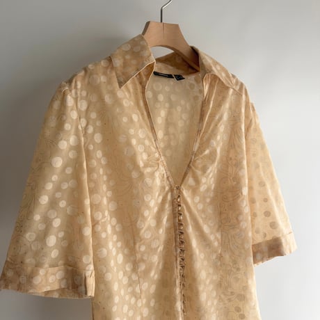 Dot sheer lame tops