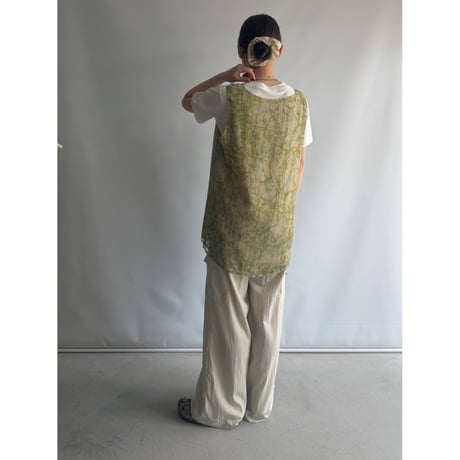 Design sheer sleeveless tops