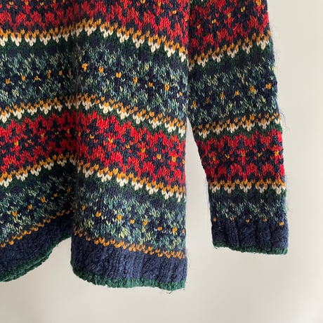 High neck pattern knit (men's)