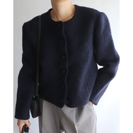 Navy knit jacket