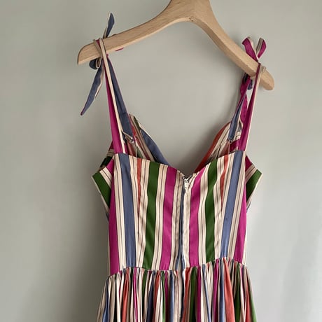 pink stripe one-piece