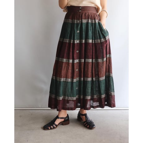 Mulch colour linen skirt
