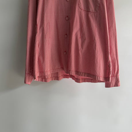 Red gingham check shirt
