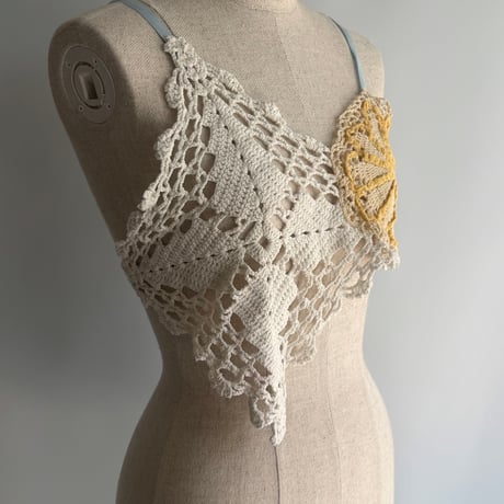 lace bustier（light blue ribbon）