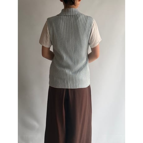 Openwork double zip vest