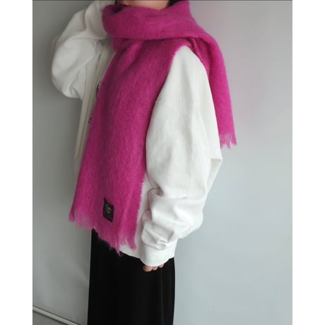 Magenta mohair muffler