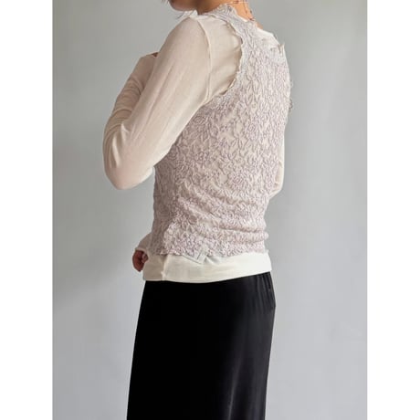 Light gray lace tank top