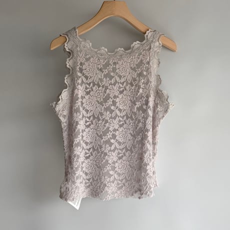 Light gray lace tank top