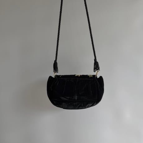 Bead embroidery velour bag