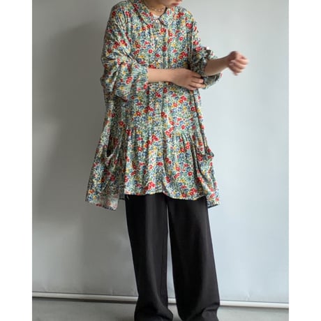 Colorful floral pattern tunic