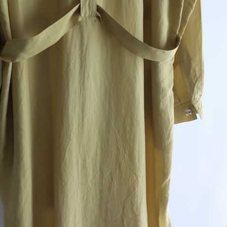 Yellow silk coat shirt