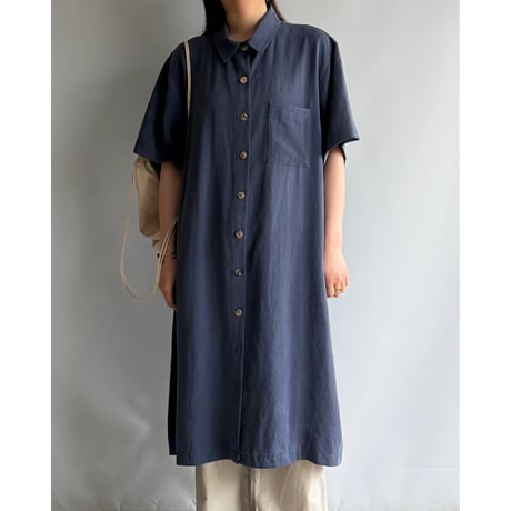 Matte shirt one-piece