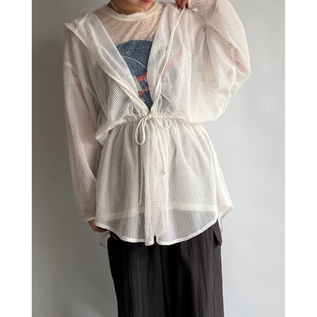 Loose mesh hoodie