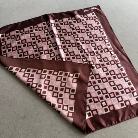 Pink × Brown vintage scarf