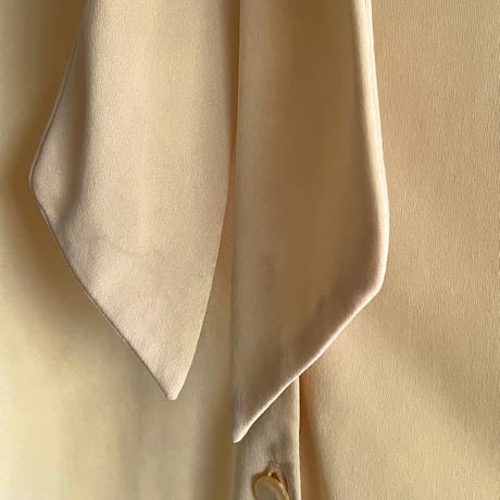 Ivory ribbon tie blouse