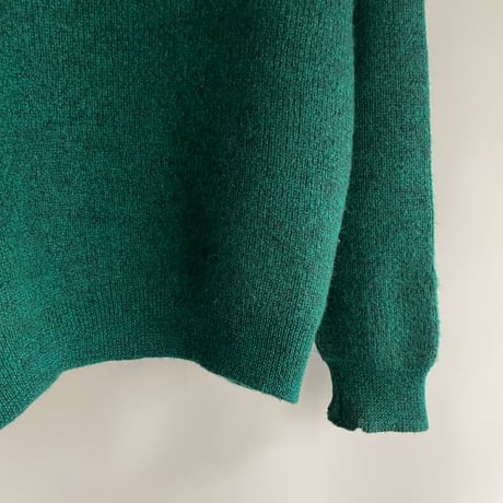 Green tyrolean halfzip knit