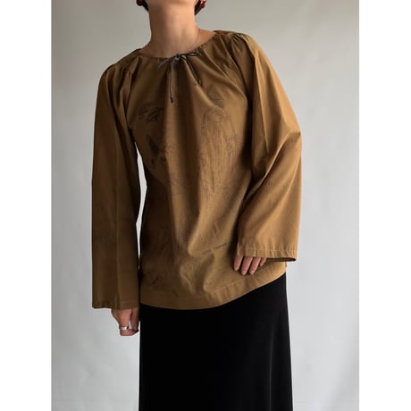 Antique sketch blouse