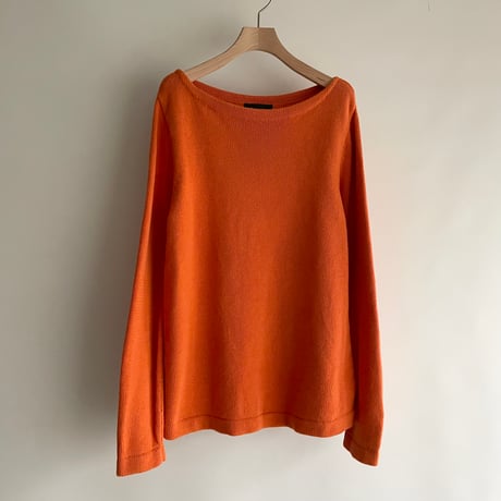 Orange boat neck knit