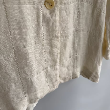 Cotton linen shirt jacket