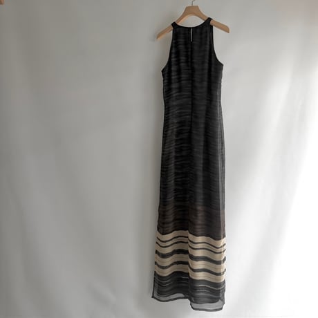 Gradient dress with horizontal stripes
