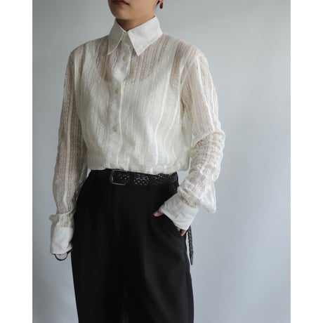 White lace shirt