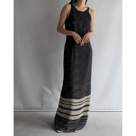 Gradient dress with horizontal stripes