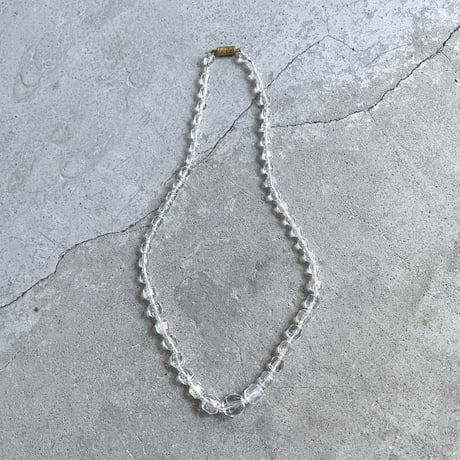 Aurora clear bead necklace