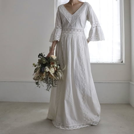 【RENTAL】Cotton lace dress