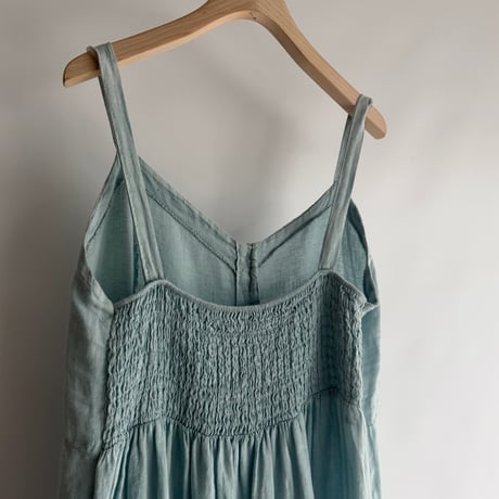 Mint blue linen dress