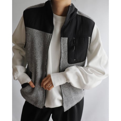 Gray fleece vest