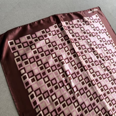Pink × Brown vintage scarf
