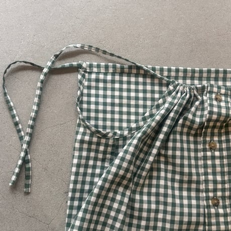 Ribbon gather camisole (Green)