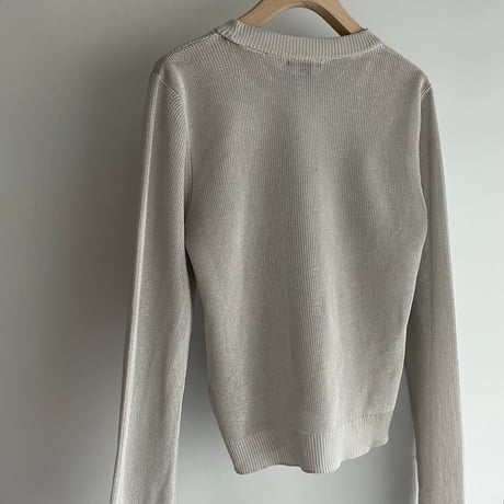 Silver gray sheer knit