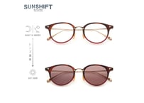 SUNSHIFT® / S-C510N  101-6 ダークデミレッドⅡ-マットゴールド（SUNSHIFT®レンズ：クリア⇄ブラウン）