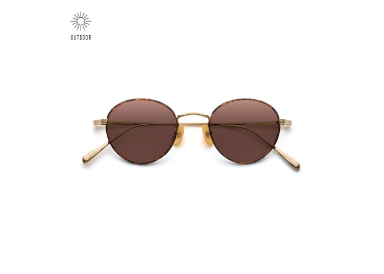 最高級 GIORGIOARMANI ビンテージ ラウンドサングラス ゴールド SUNSHIFT® / S-PM114S 1-2 ゴールド-デミ (SUNSHIFTレンズ：ク