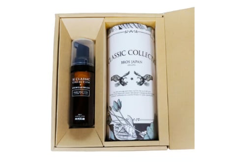 GIFT BOX　～EYEWEAR CLOTH(メガネ拭き) ✕ EYEWEAR WASH(メガネクリーナー)～【CLOTH DESIGN : WILD ROSE / BLACK】