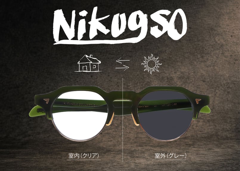 BJCLASSICサングラス BJ CLASSIC COLLECTIONxNikugso / 太陽光（紫外線）で色が変わるS