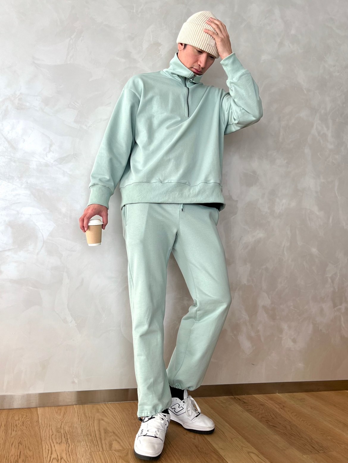 NEOFLIX 【ハーフジップタートルセットアップ】-SKY G- スカイグリーン