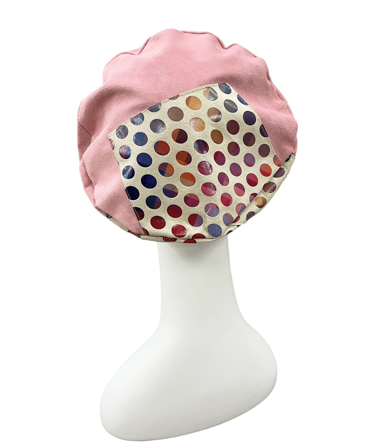 Atoutprix アットゥプリ レザー&ニット ハトメ ベレー帽 全4色