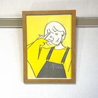 【リソグラフPOSTER】Yellow・額付き