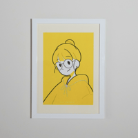 【置くだけで部屋が明るくなるアートポスター】Yellow・額付き