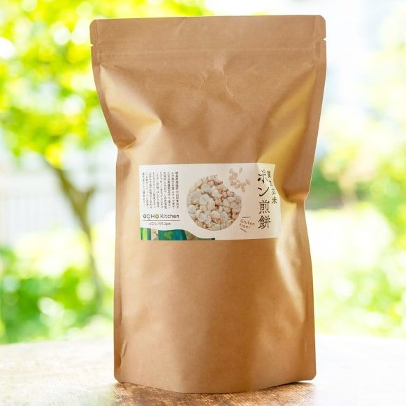 玄米ポン煎餅(大袋)@3pmの農薬不使用漢方栽培米100%使用 玄米ポン煎餅(大袋)@3pmの農薬不使用漢方栽培米100%使用