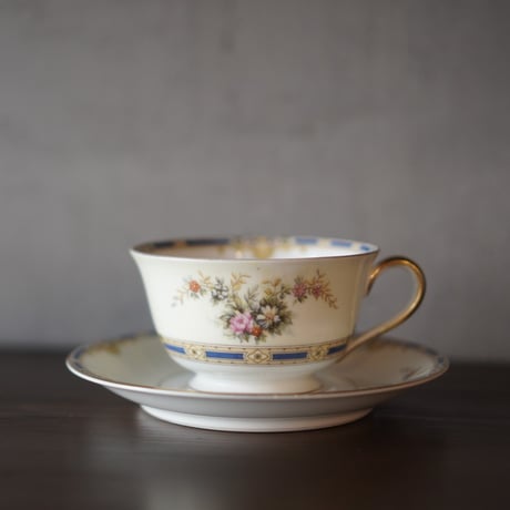 カップ&ソーサー C&S Noritake オールドノリタケ 日本陶器會社 コーヒーカップ  昭和初期 昭和レトロ アンティーク食器 アンティーク  ヴィンテージ