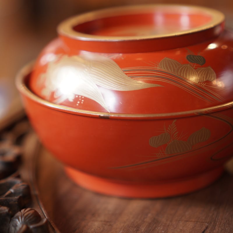 漆器椀 蓋付き 朱塗り 金蒔絵 漆器 吸物椀 金 汁椀 明治 和食器 漆器椀 蓋付き 朱塗り 金蒔絵 漆器 吸物椀 金 汁椀 明治 和食器