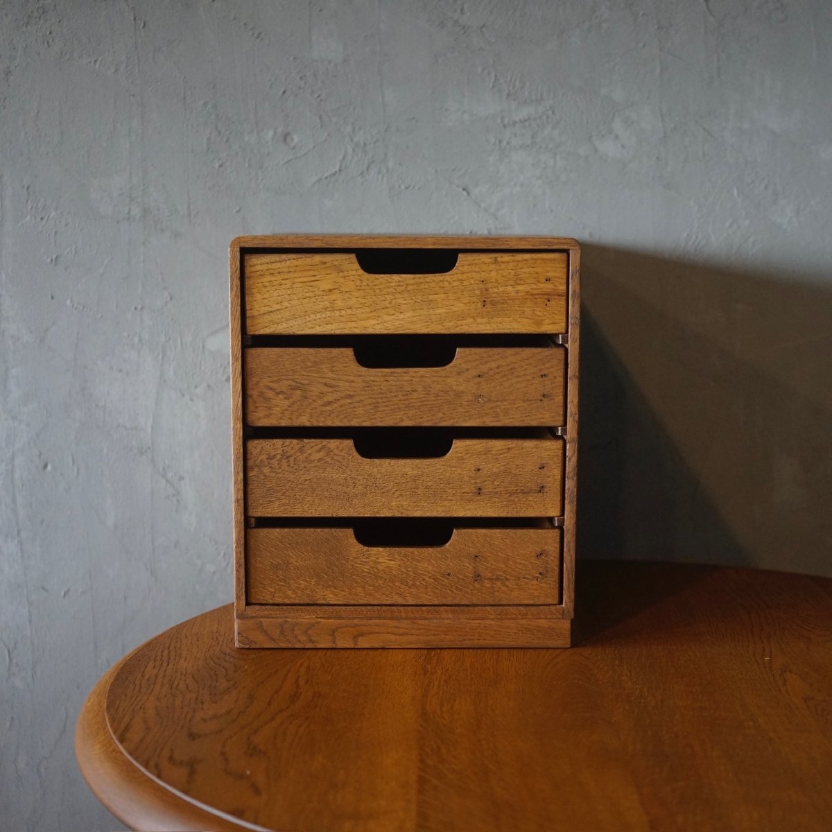 ヴィンテージ 小引き出し 4杯 ネームプレート付 白木 抽斗 収納箱 レトロ